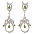 Peridot-Indian-Lakshmi-multiple-Stud-Green-925-Silver-Earring