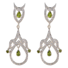 Peridot-Indian-Lakshmi-multiple-Stud-Green-925-Silver-Earring