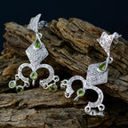 Peridot-Indian-Meera-multiple-Dangle-Green-92.5-Silver-Earring