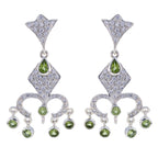 Peridot-Indian-Meera-multiple-Dangle-Green-92.5-Silver-Earring