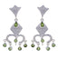 Peridot-Indian-Meera-multiple-Dangle-Green-92.5-Silver-Earring