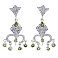 Peridot-Indian-Meera-multiple-Dangle-Green-92.5-Silver-Earring