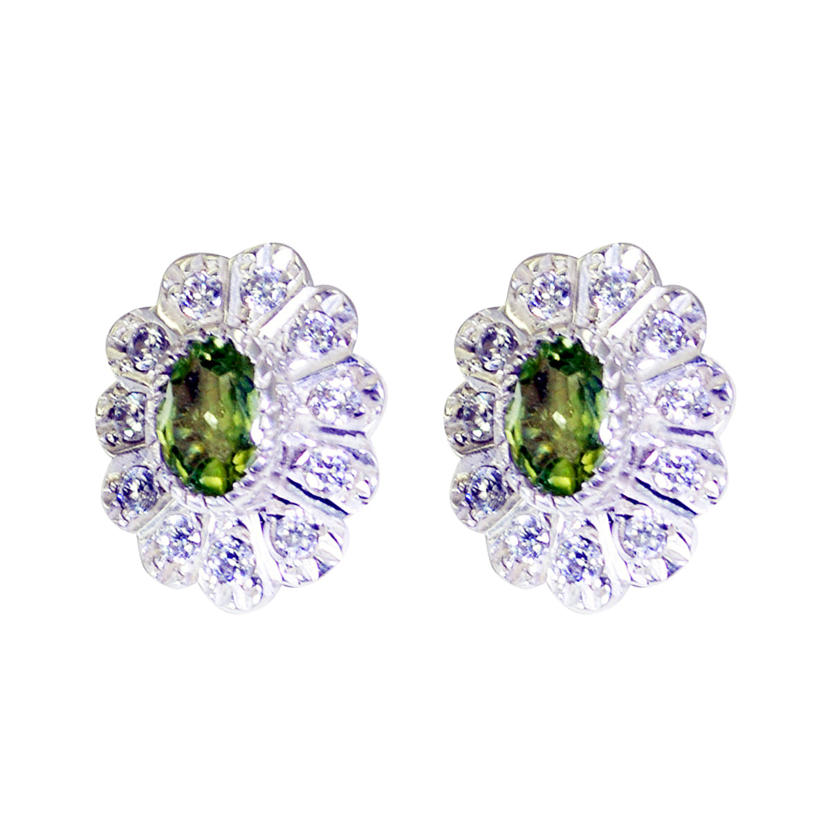 Peridot-Russian-Laura-multiple-Stud-Green-925-Sterling-Silver-Earring