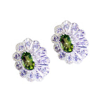 Peridot-Russian-Laura-multiple-Stud-Green-925-Sterling-Silver-Earring