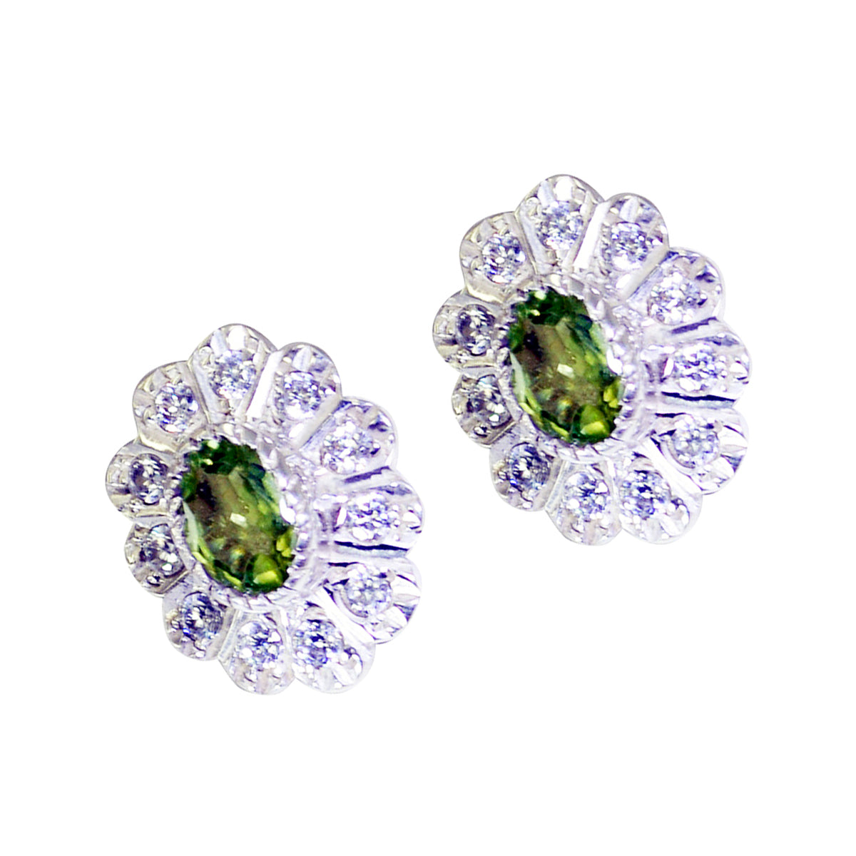 Peridot-Russian-Laura-multiple-Stud-Green-925-Sterling-Silver-Earring