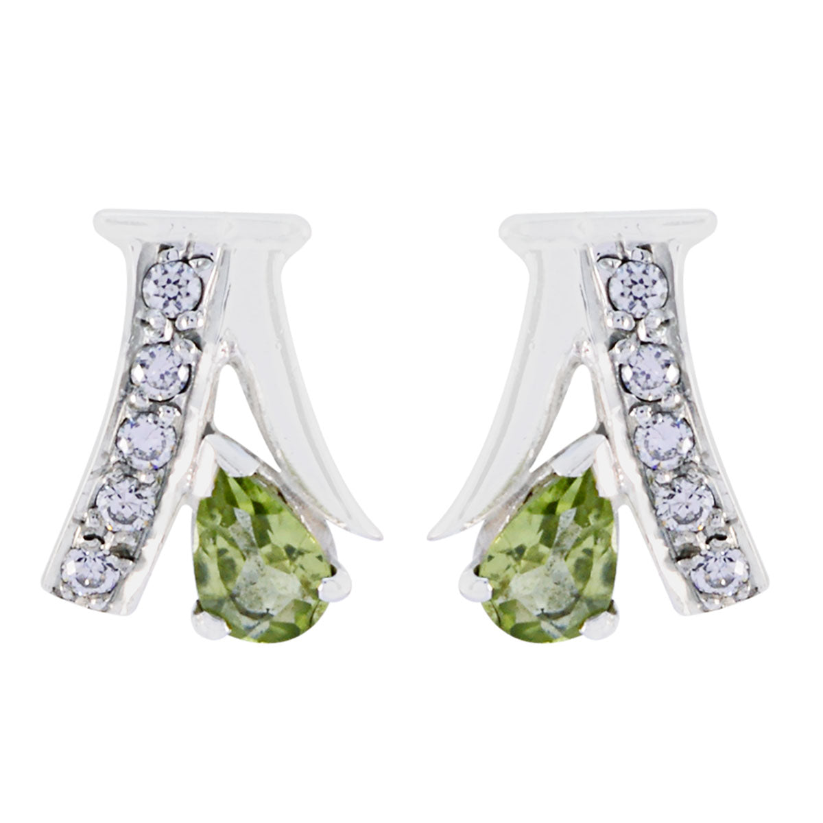 Peridot-American-Lucia-multiple-Stud-Green-Sterling-Silver-Earring Image principale du produit