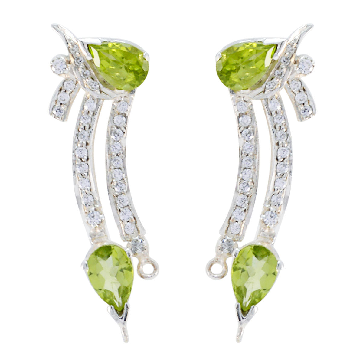 Peridot-Italian-Carla-multiple-Stud-Green-925-Silver-Earring Immagine principale del prodotto