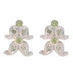 Peridot-Japanese-María-multiple-Stud-Green-925-Silver-Earring