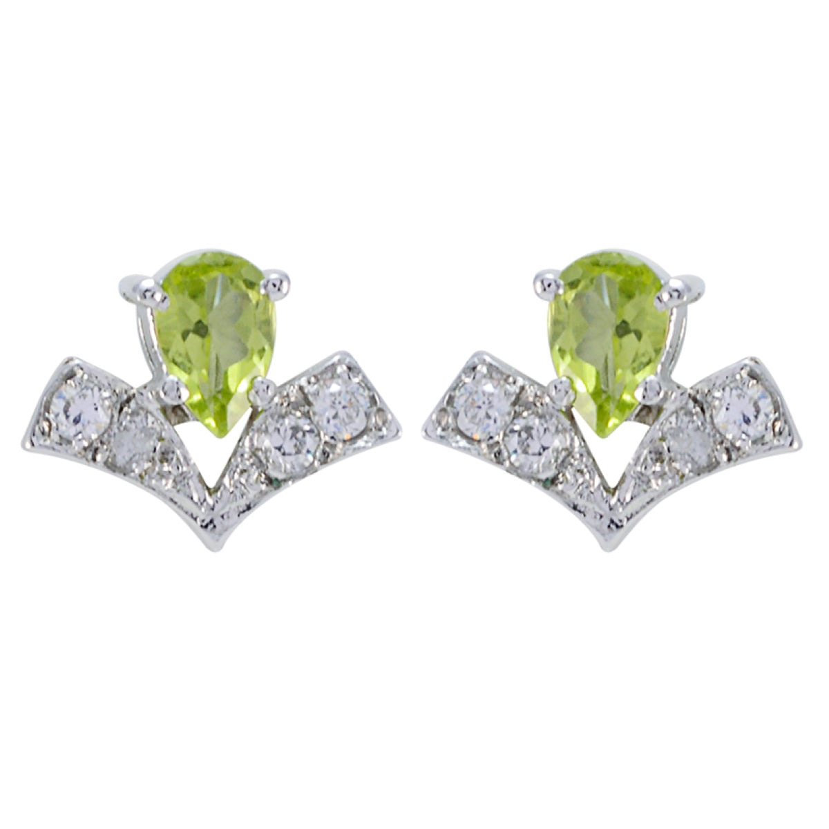 Peridot-Spanish-Constanza-multiple-Stud-Green-Silver-Earring