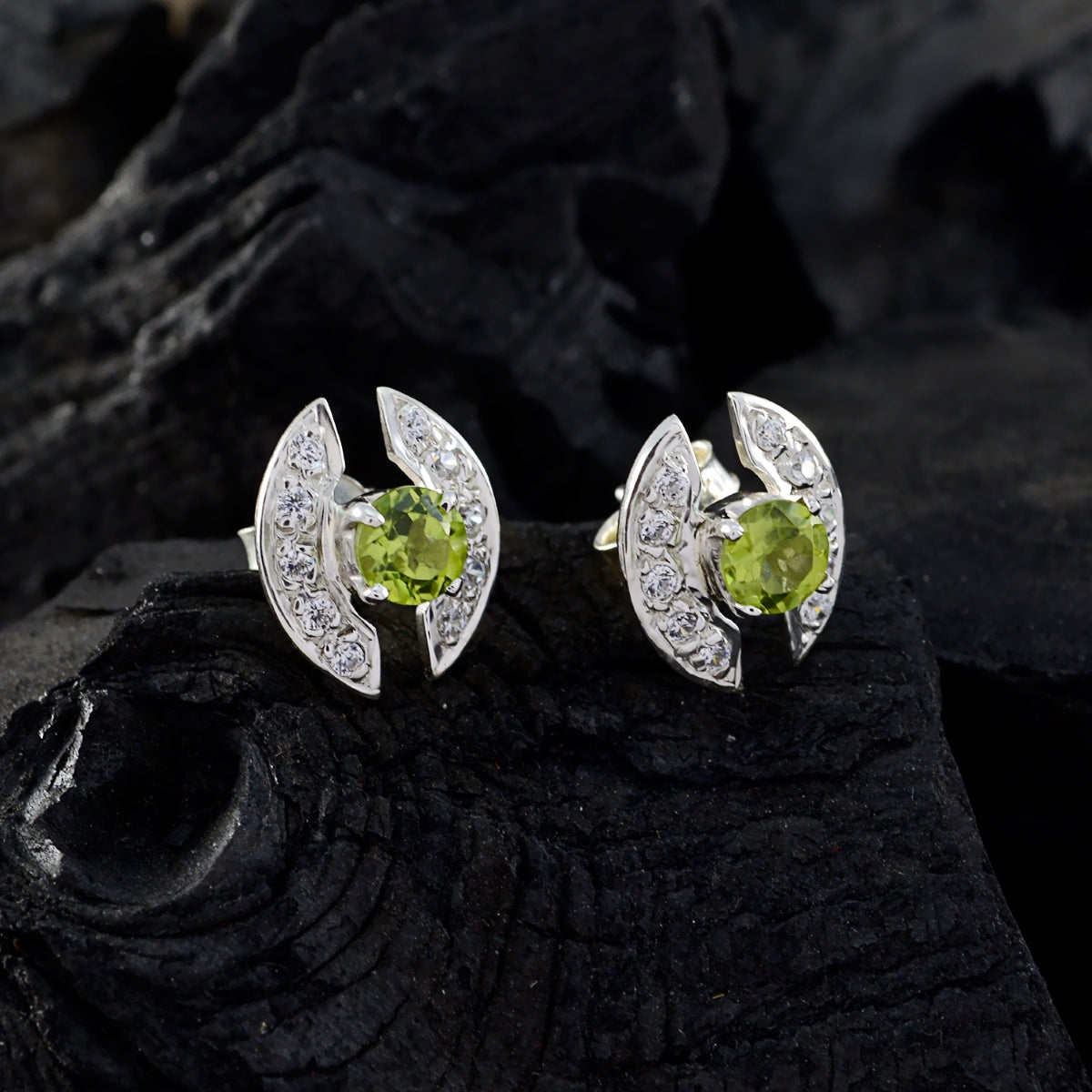 Peridot-Turkish-Mariana-multiple-Stud-Green-Sterling-Silver-Earring