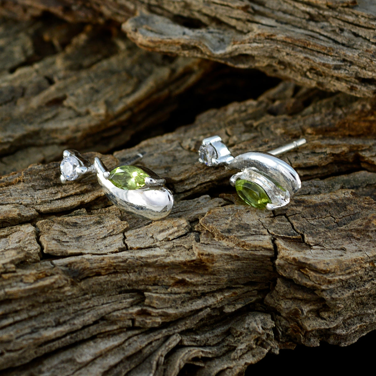 Peridot-Italian-Micaela-multiple-Stud-Green-Sterling-Silver-Earring