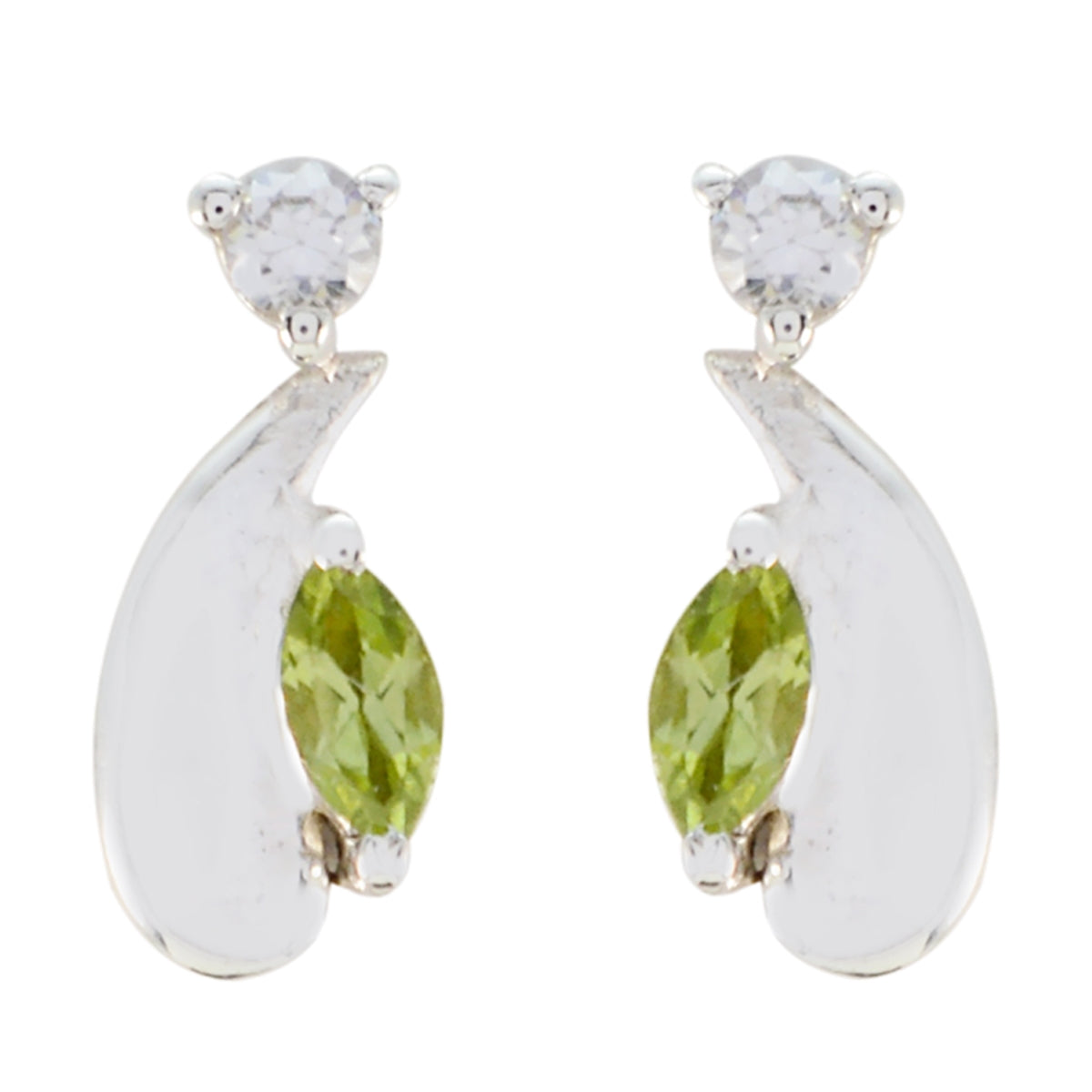 Peridot-Italian-Micaela-multiple-Stud-Green-Sterling-Silver-Earring