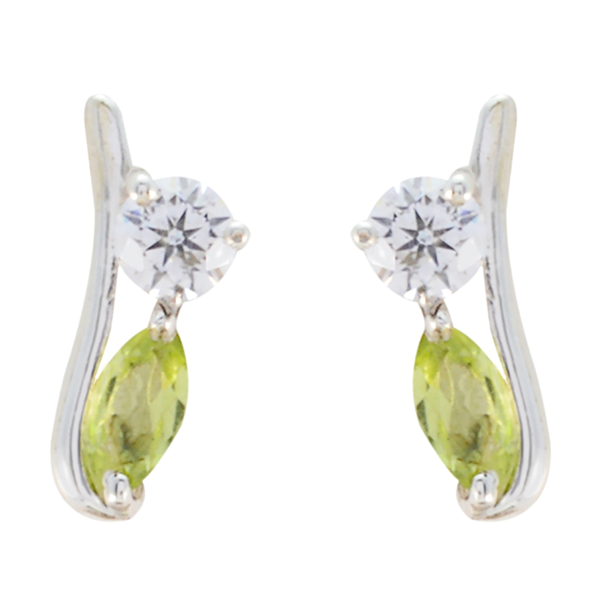 Peridot-Middle-Eastern-Milagros-multiple-Stud-Green-925-Sterling-Silver-Earring Imagen principal del producto