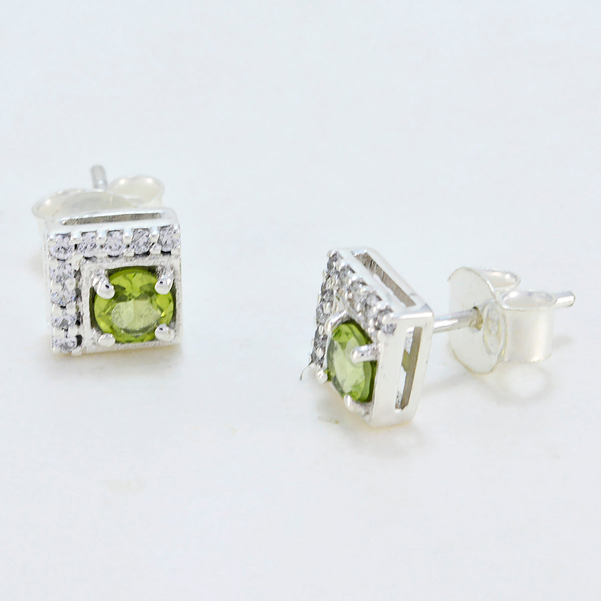 Peridot-Russian-Florencia-multiple-Stud-Green-92.5-Silver-Earring