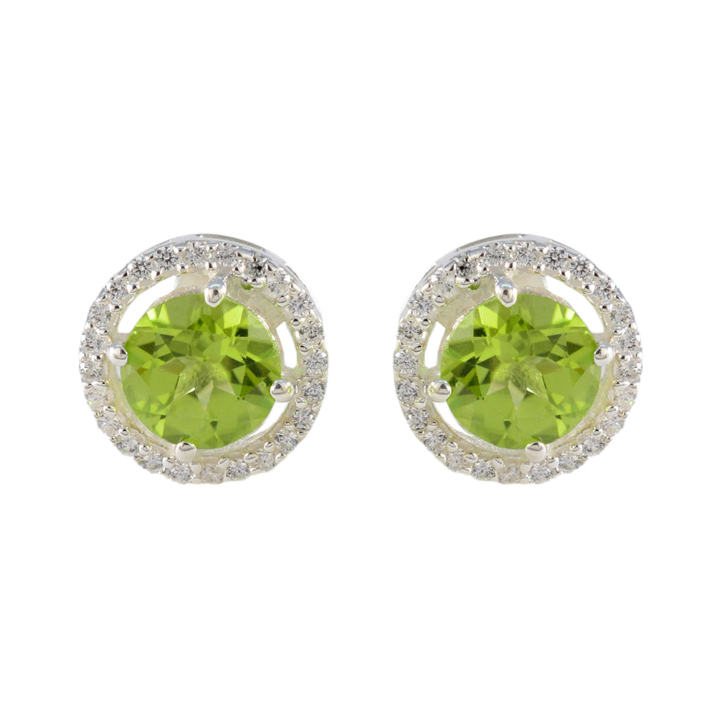 Peridot-American-Riley-Solitaire-Stud-Green-Silver-Earring