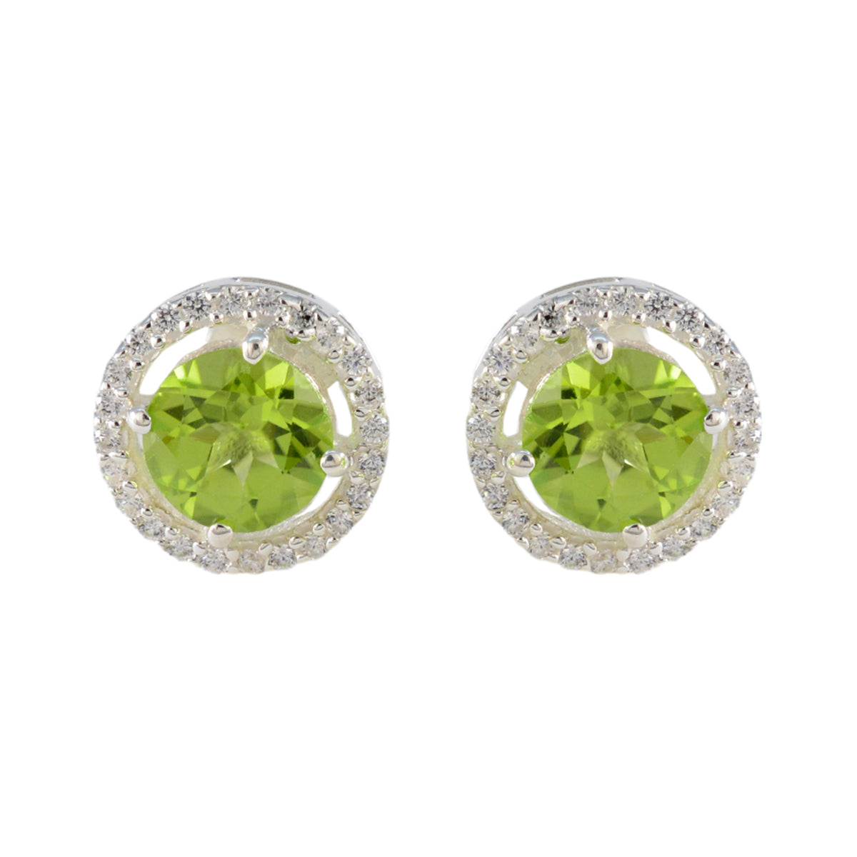 Peridot-American-Riley-Solitaire-Stud-Green-Silver-Earring