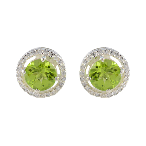 Peridot-American-Riley-Solitaire-Stud-Green-Silver-Earring