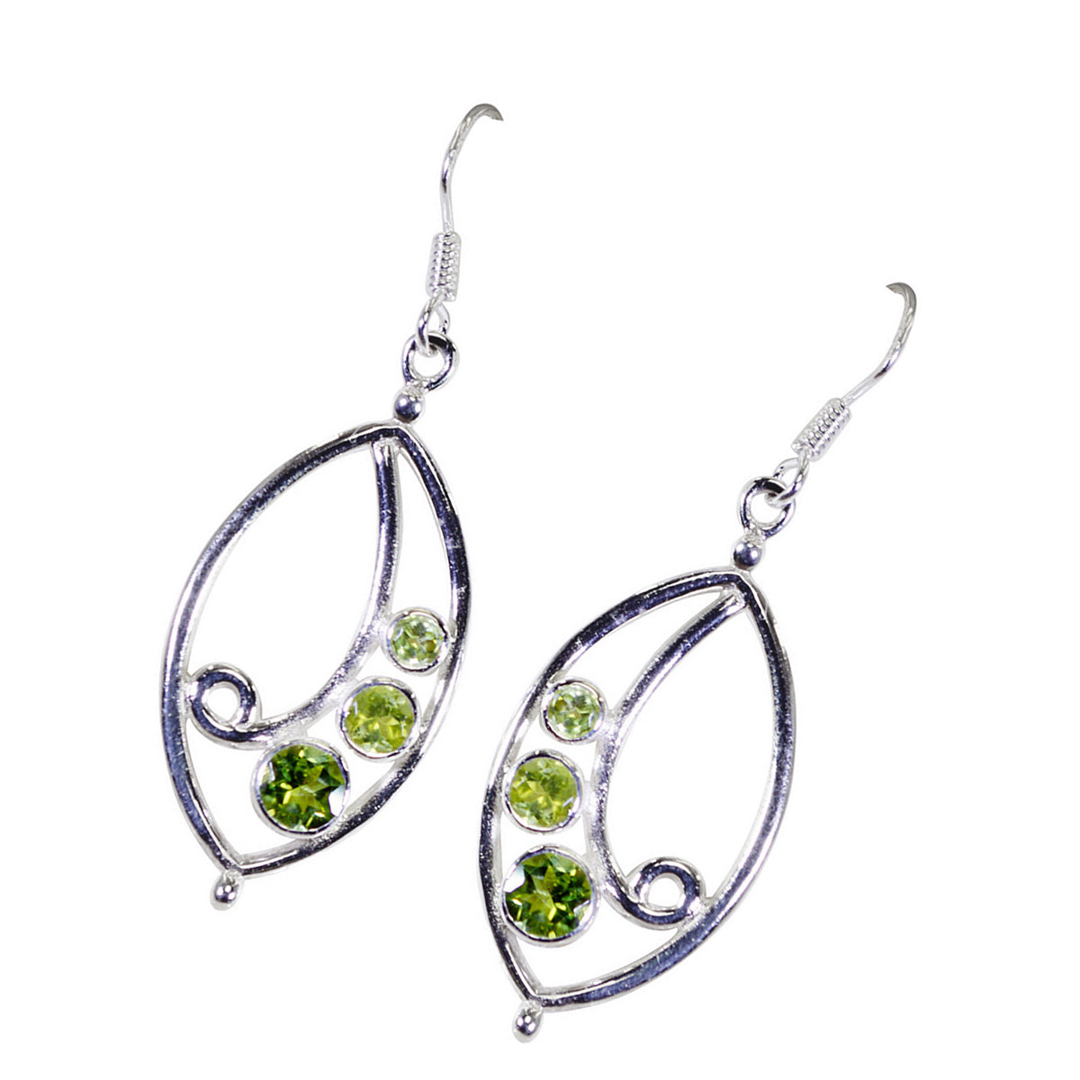 Peridot-German-Pilar-multiple-Dangle-Green-925-Sterling-Silver-Earring