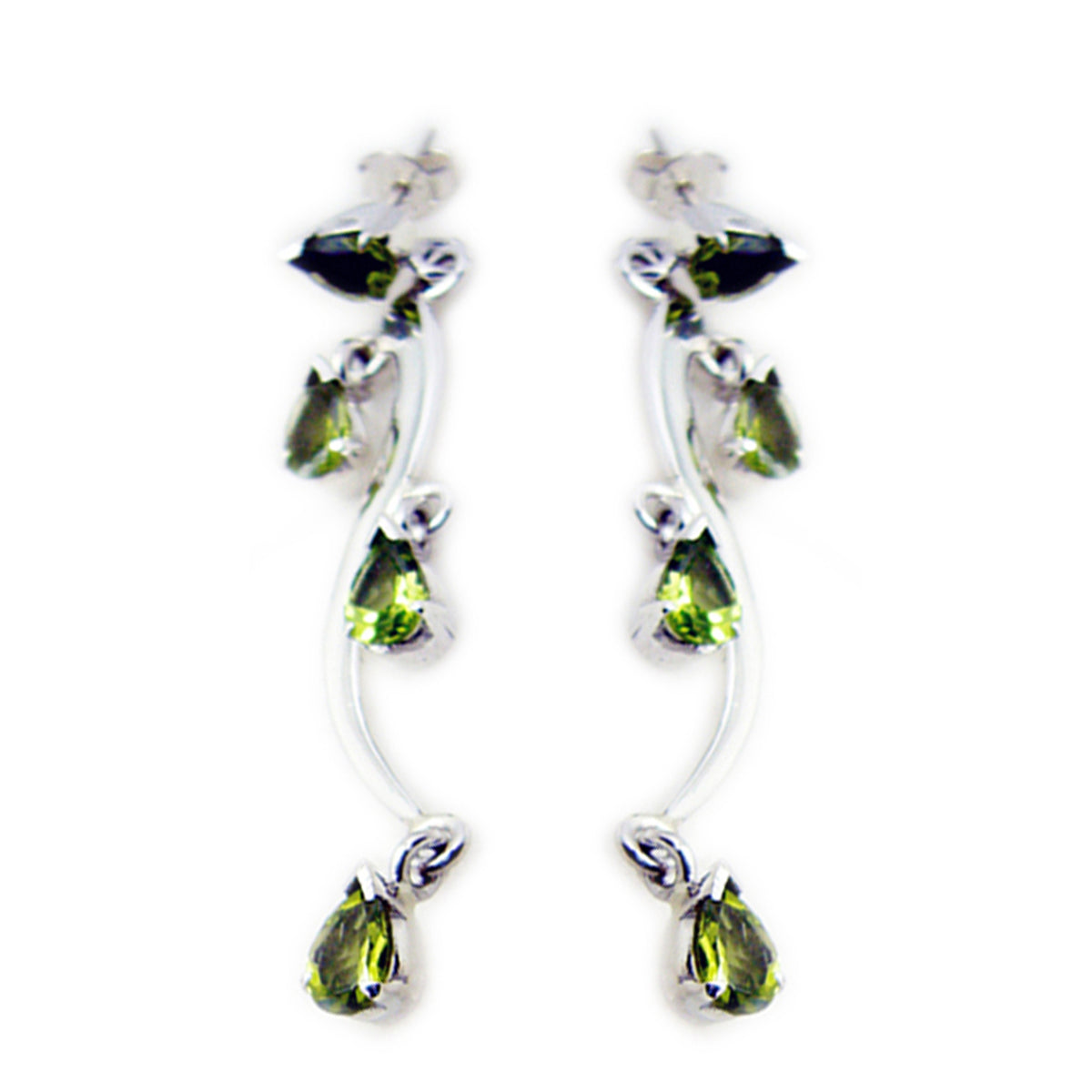 Peridot-African-Rebeca-multiple-Stud-Green-925-Silver-Earring