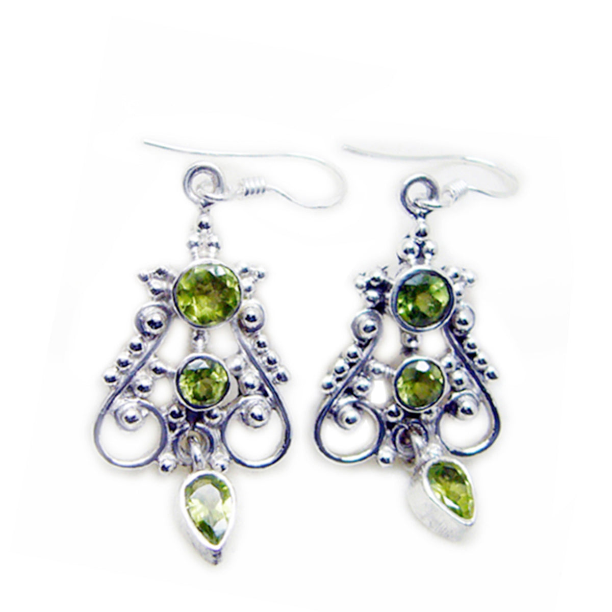 Peridot-Mexican-Aiko-multiple-Dangle-Green-92.5-Silver-Earring