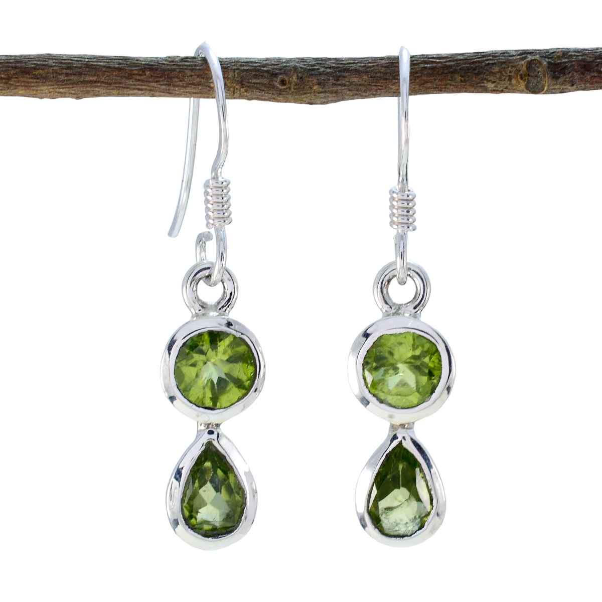 Peridot-Moroccan-Rosa-multiple-Dangle-Green-925-Silver-Earring Главное изображение товара