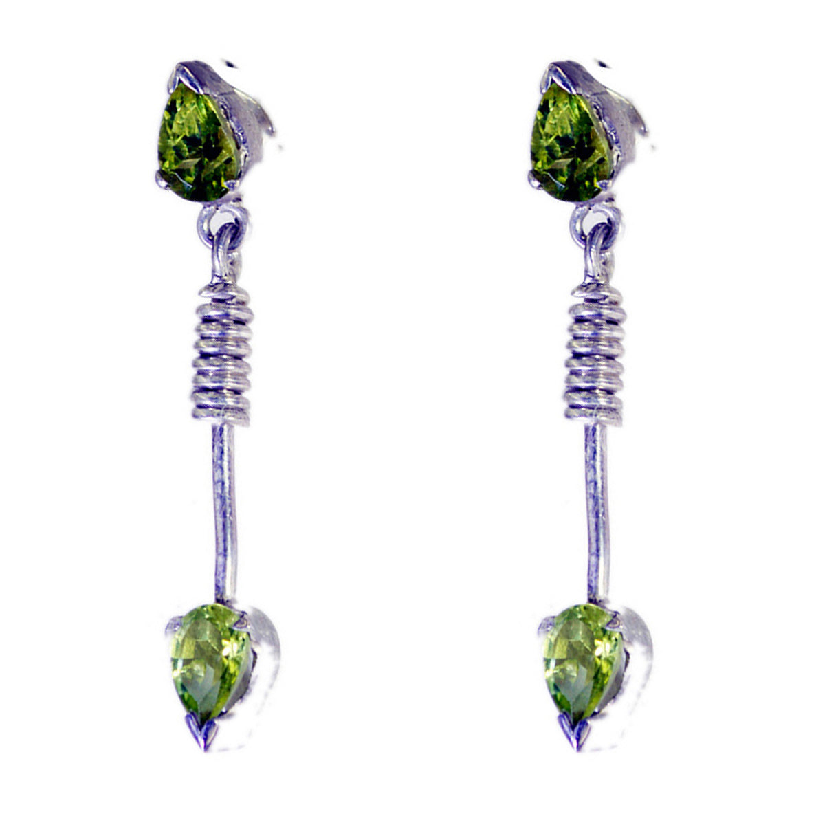 Peridot Egyptian Sara multiple Stud Green 925 Silver Earring Второстепенное изображение товара
