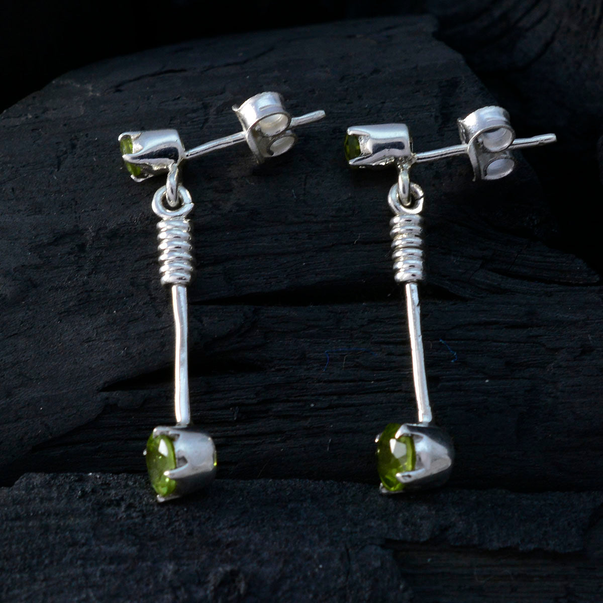 Peridot-Egyptian-Laura-multiple-Stud-Green-925-Sterling-Silver-Earring