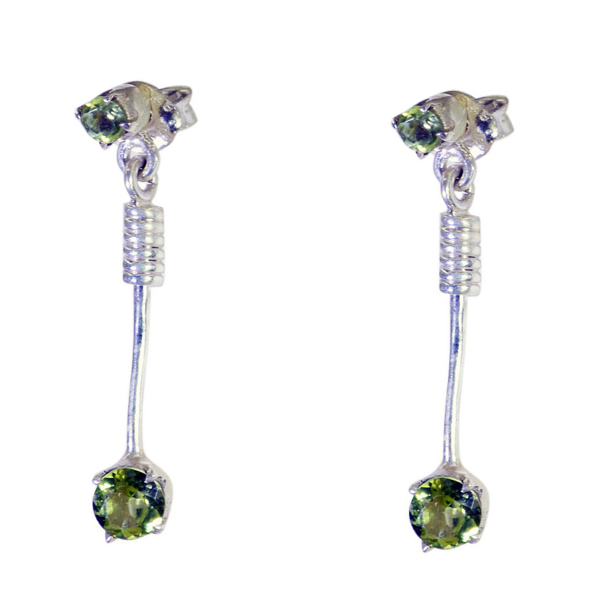 Orecchini multipli in argento sterling 925 verde con peridoto egiziano Laura Immagine secondaria del prodotto