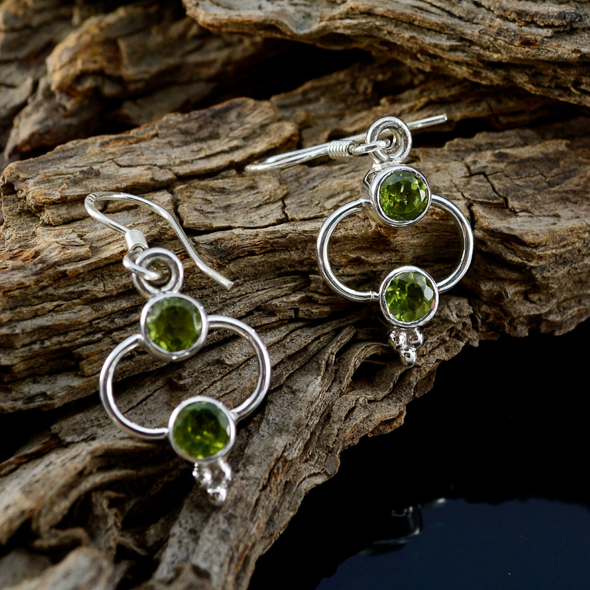 Peridot-American-Sofía-multiple-Dangle-Green-925-Silver-Earring