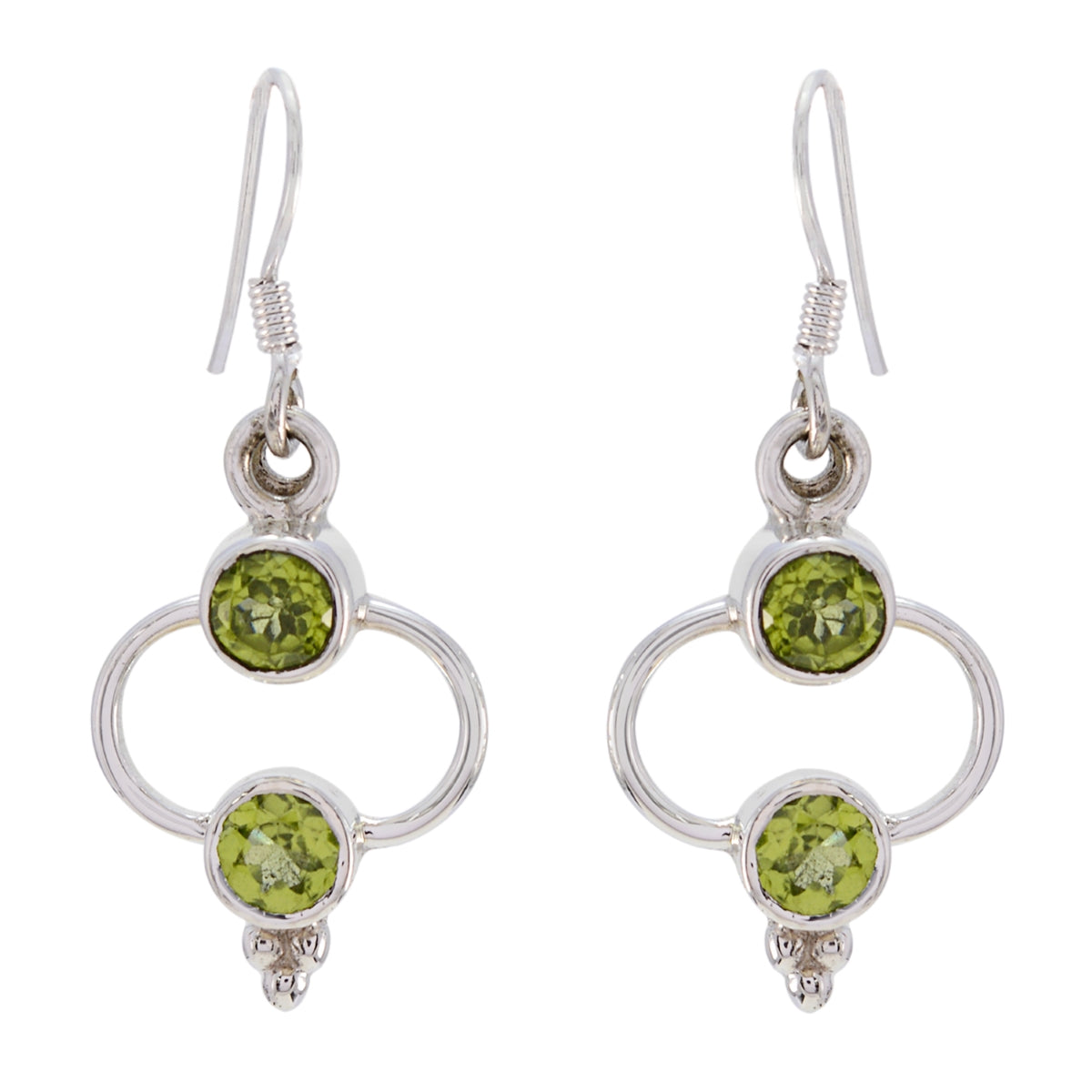 Peridot-American-Sofía-multiple-Dangle-Green-925-Silver-Earring メイン画像