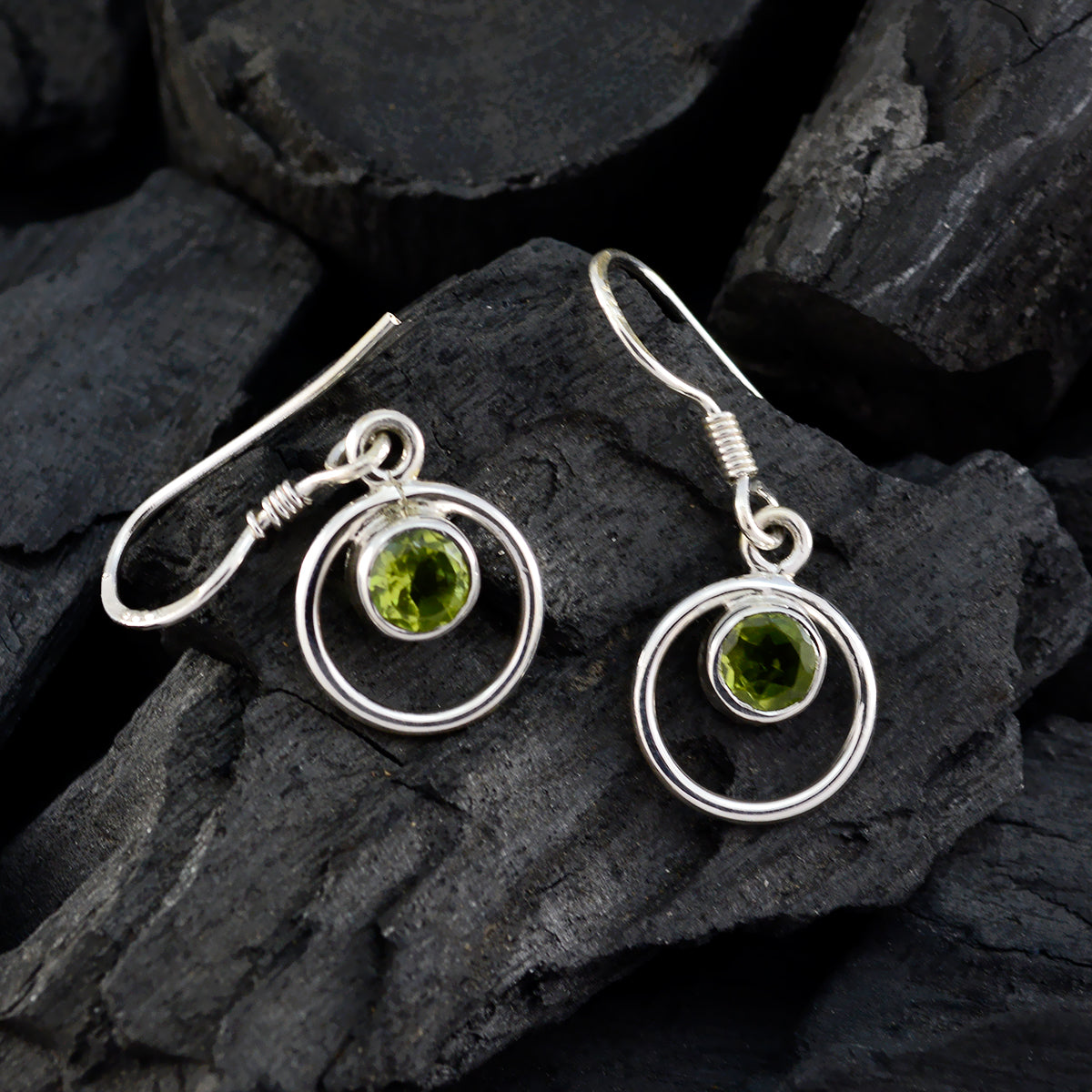 Peridot-Korean-Teresa-multiple-Dangle-Green-Silver-Earring