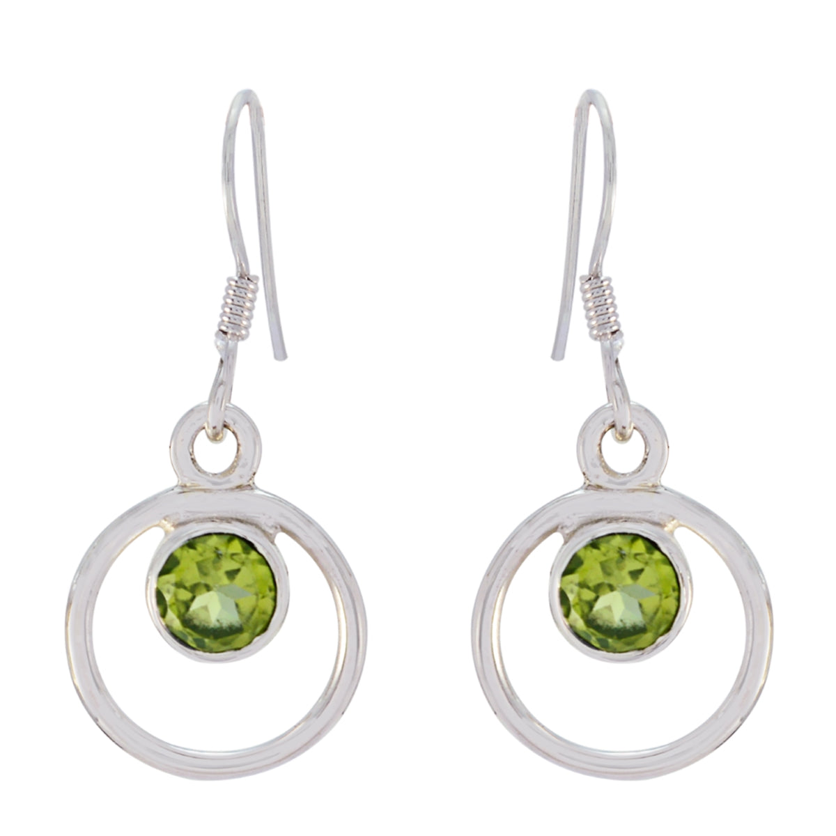 Peridot-Korean-Teresa-mehrere-Dangle-Grün-Silber-Ohrring Hauptbild