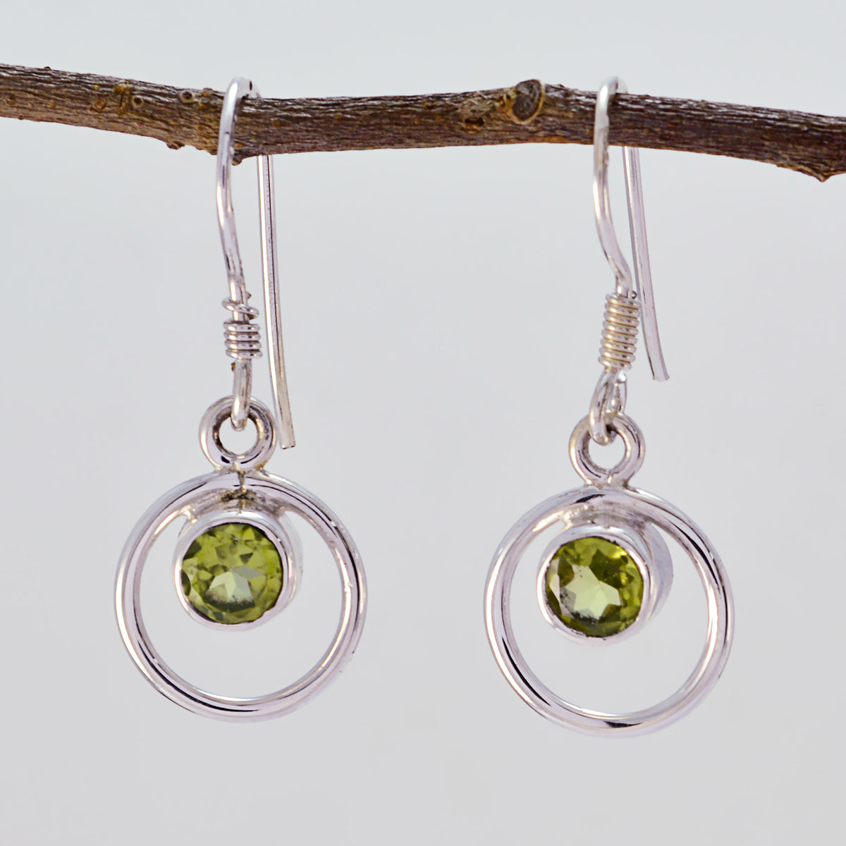 Peridot-Korean-Teresa-multiple-Dangle-Green-Silver-Earring