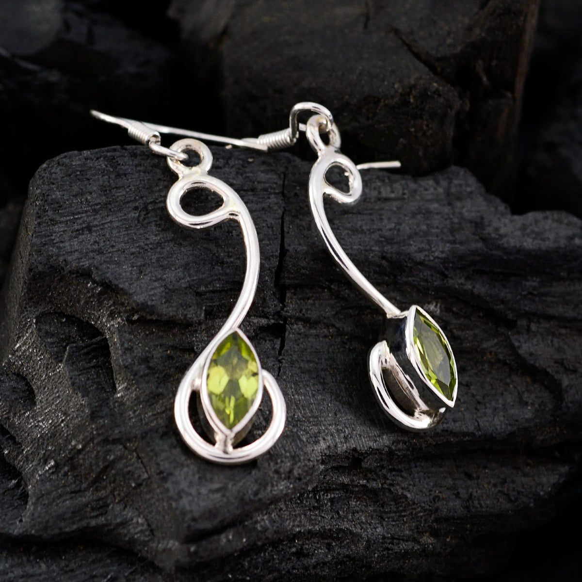 Peridot-Japanese-Valentina-multiple-Dangle-Green-Sterling-Silver-Earring