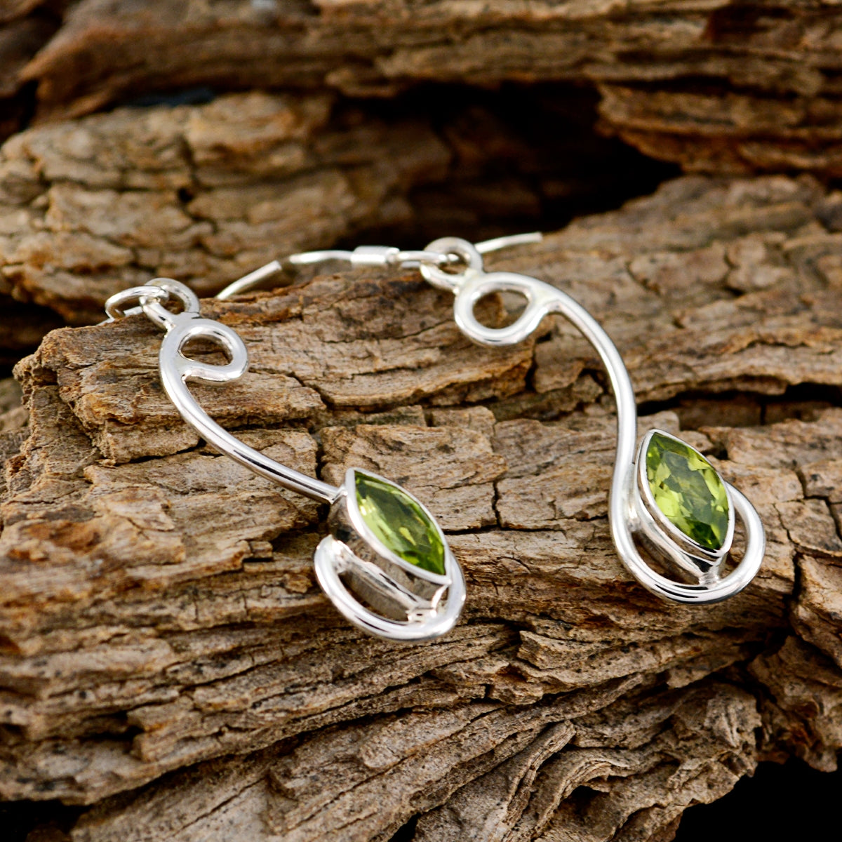 Peridot-Japanese-Valentina-multiple-Dangle-Green-Sterling-Silver-Earring