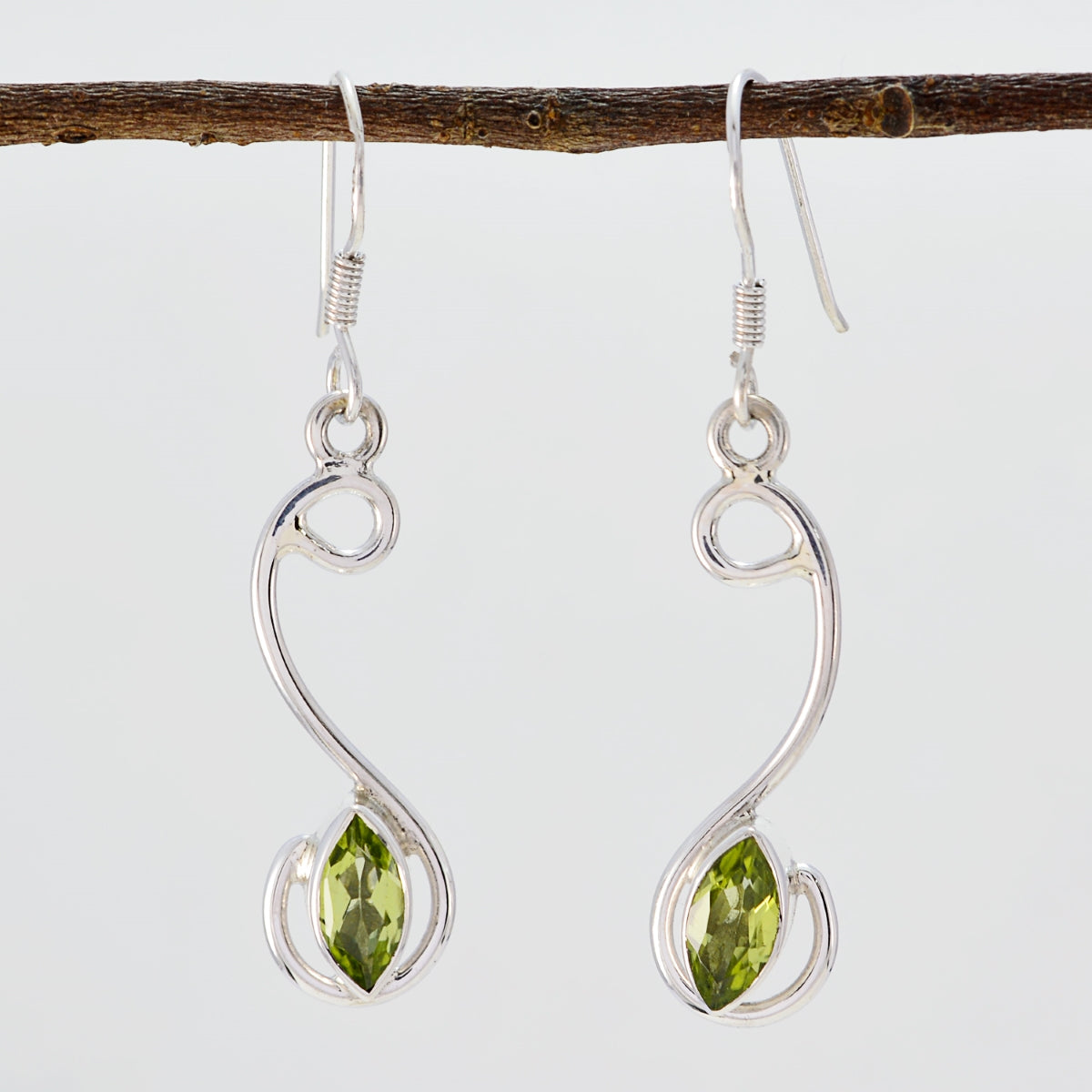 Peridot-Japanese-Valentina-multiple-Dangle-Green-Sterling-Silver-Earring