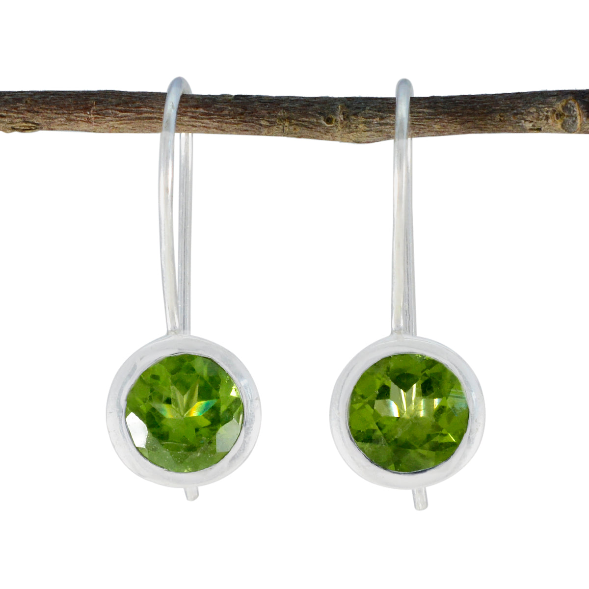 Peridot-Middle-Eastern-Abigail-Solitaire-Dangle-Green-92.5-Silver-Earring Imagen principal del producto