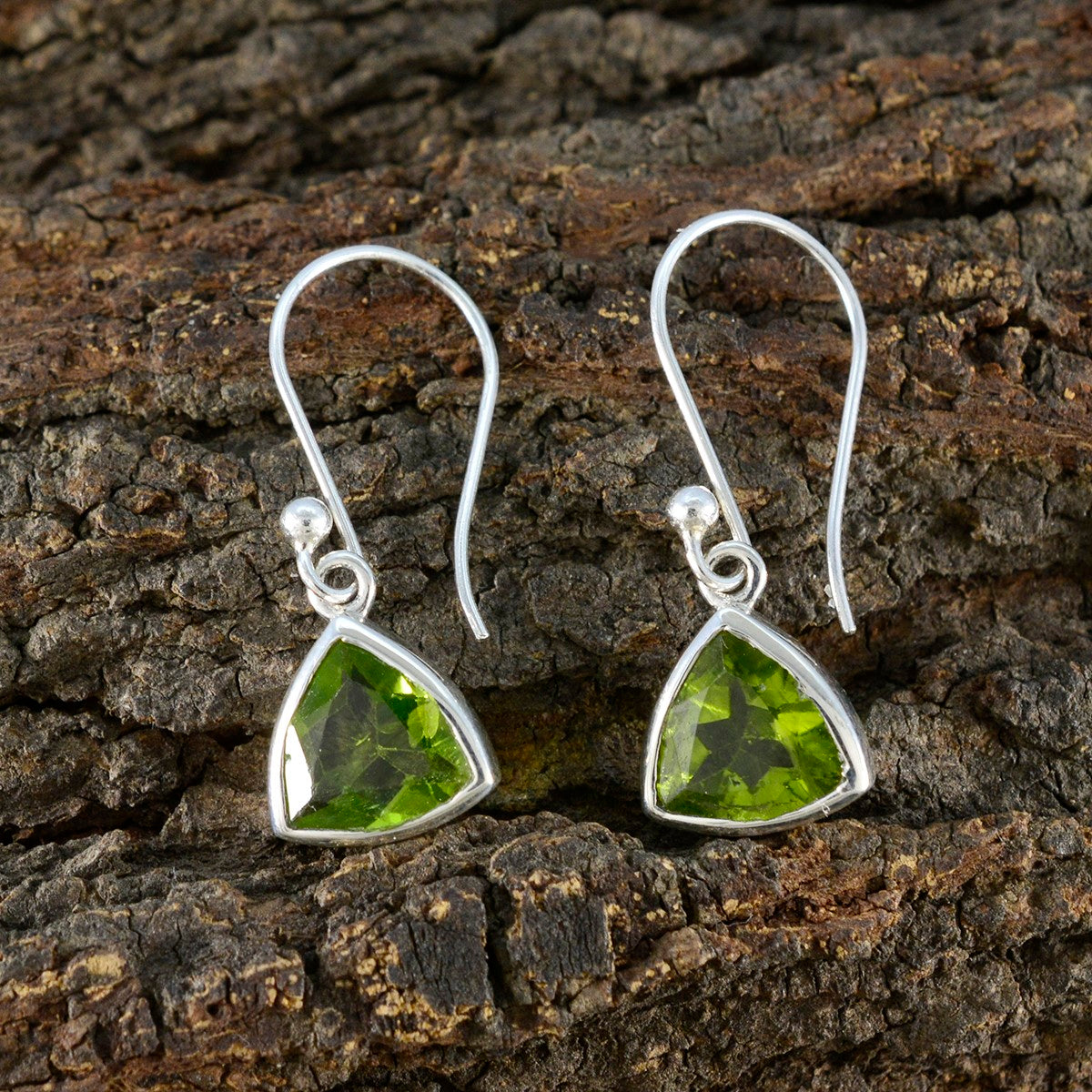 Peridot American Aiko multiple Dangle Green Silver Earring Второстепенное изображение товара