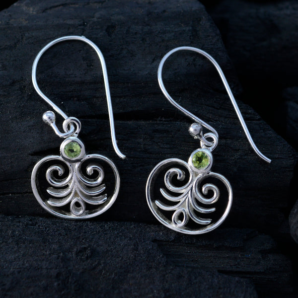 Peridot-Egyptian-Aurora-Solitaire-Dangle-Green-Silver-Earring