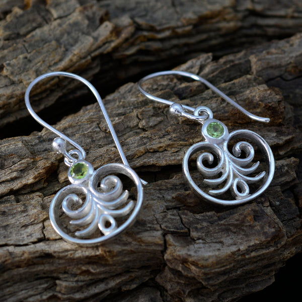 Peridot-Egyptian-Aurora-Solitaire-Dangle-Green-Silver-Earring