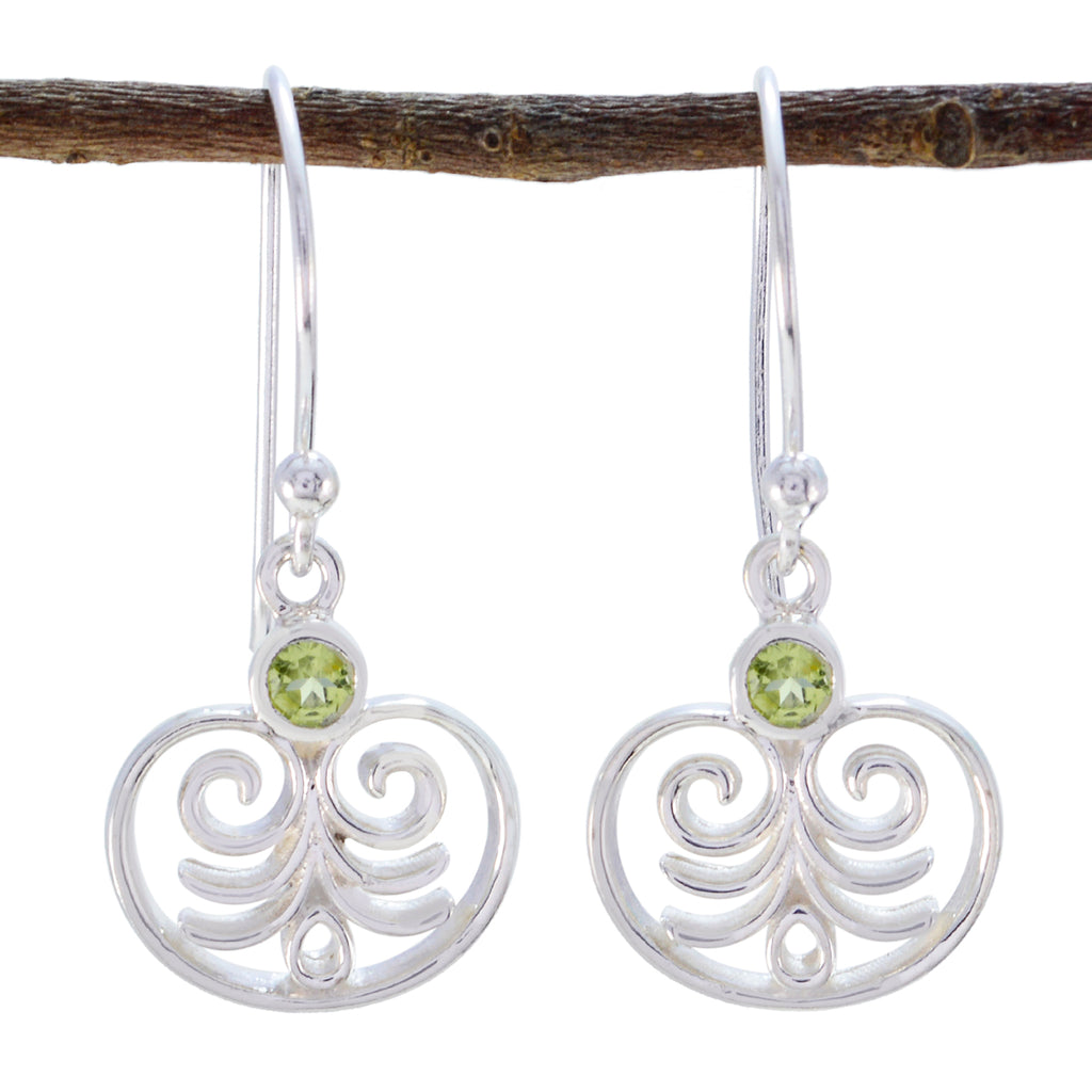 Peridot-Egyptian-Aurora-Solitaire-Dangle-Green-Silver-Earring