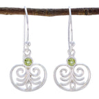 Peridot-Egyptian-Aurora-Solitaire-Dangle-Green-Silver-Earring