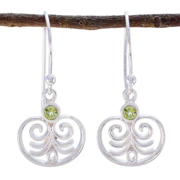 Peridot-Egyptian-Aurora-Solitaire-Dangle-Green-Silver-Earring