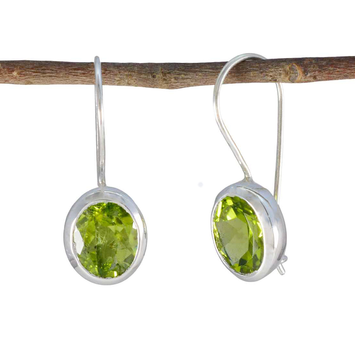 Peridot-Japanese-Evva-Solitaire-Dangle-Green-92.5-Silver-Earring メイン画像