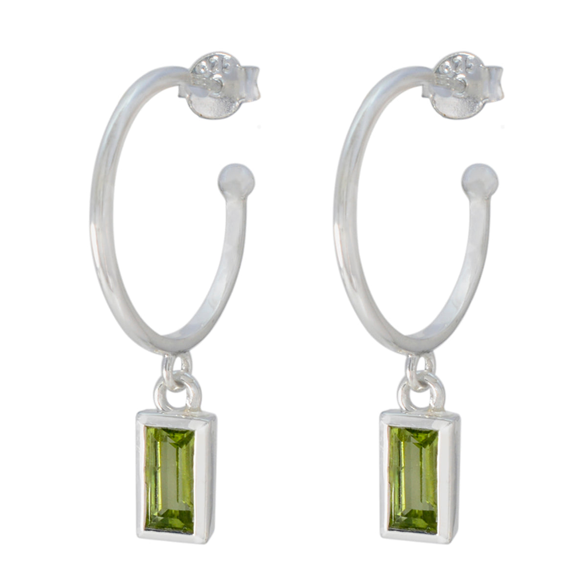 Peridot-Australian-Teresa-Solitaire-Dangle-Green-925-Silver-Earring メイン画像