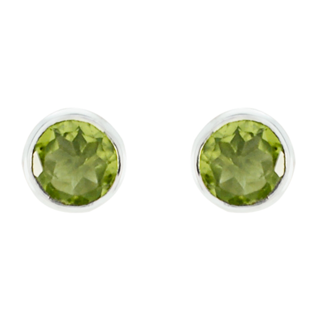 Peridot-Italian-Freya-Solitaire-Stud-Green-92.5-Silver-Earring メイン画像