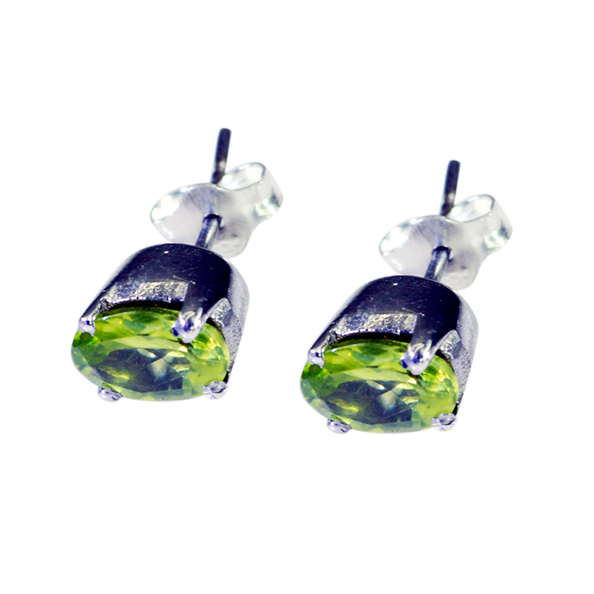 Peridot-Spanish-Greta-Solitaire-Stud-Green-Sterling-Silver-Earring Immagine principale del prodotto