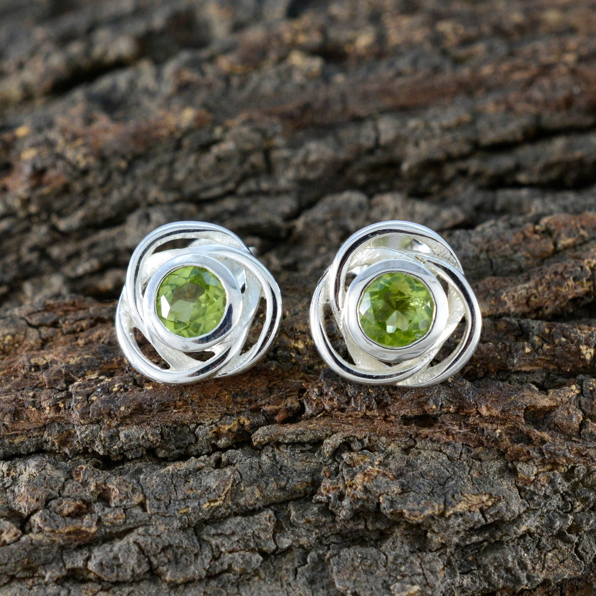 Peridot-American-Meei-Solitaire-Stud-Green-Sterling-Silver-Earring