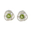 Peridot-American-Meei-Solitaire-Ohrstecker-Grün-Sterling-Silber-Ohrring