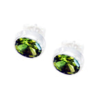 Peridot-German-Harper-Solitaire-Stud-Green-925-Silver-Earring
